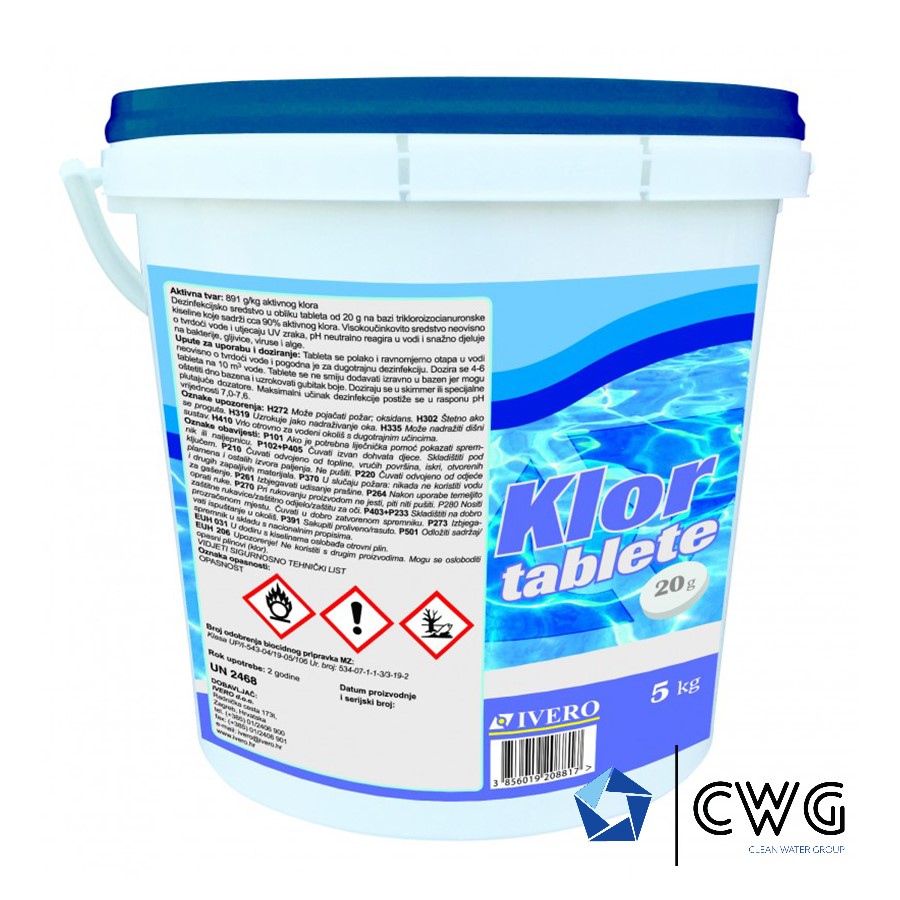 Klor Tablete 20g 5 Kg 1